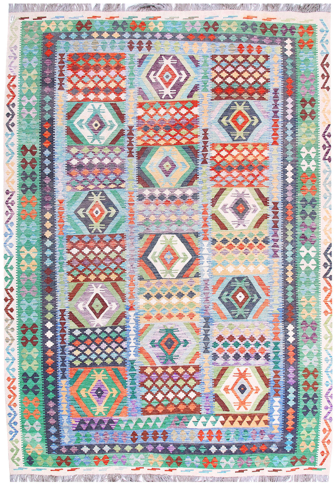 Multi Colored Kilim 8' 4 x 11' 7 - No. 57265 - ALRUG Rug Store