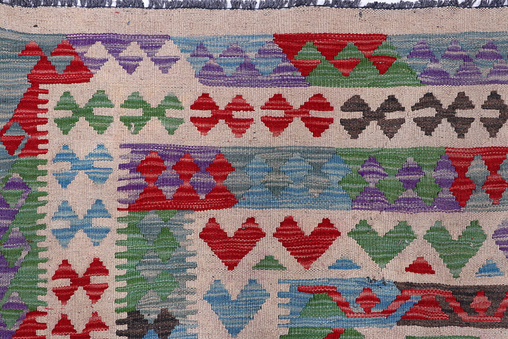 Multi Colored Kilim 8' 1 x 11' 4 - No. 57266 - ALRUG Rug Store