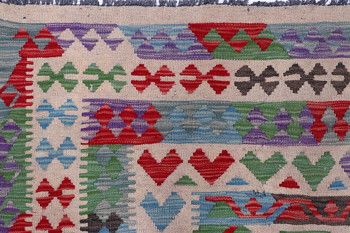 Multi Colored Kilim 8' 1 x 11' 4 - No. 57266 - ALRUG Rug Store
