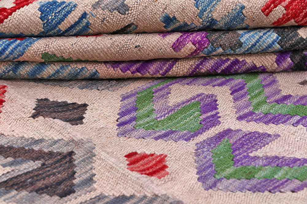 Multi Colored Kilim 8' 1 x 11' 4 - No. 57266 - ALRUG Rug Store