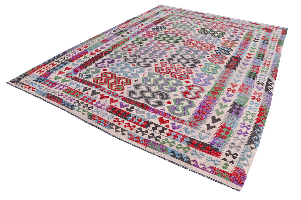 Multi Colored Kilim 8' 1 x 11' 4 - No. 57266 - ALRUG Rug Store