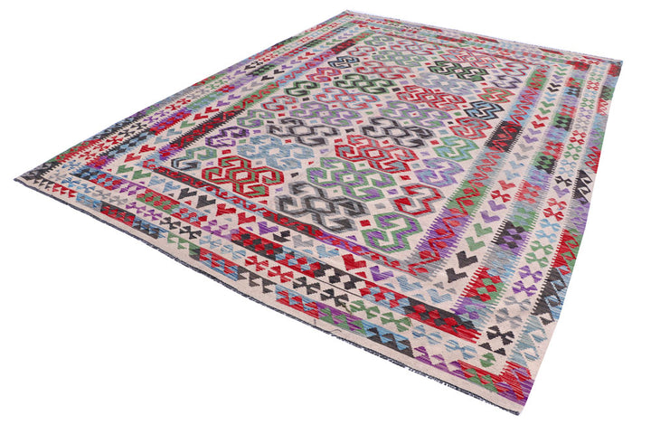 Multi Colored Kilim 8' 1 x 11' 4 - No. 57266 - ALRUG Rug Store