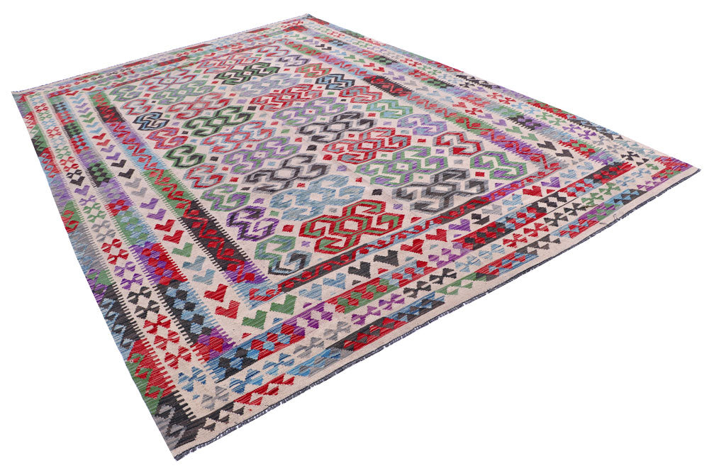 Multi Colored Kilim 8' 1 x 11' 4 - No. 57266 - ALRUG Rug Store