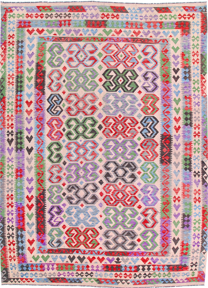 Multi Colored Kilim 8' 1 x 11' 4 - No. 57266 - ALRUG Rug Store