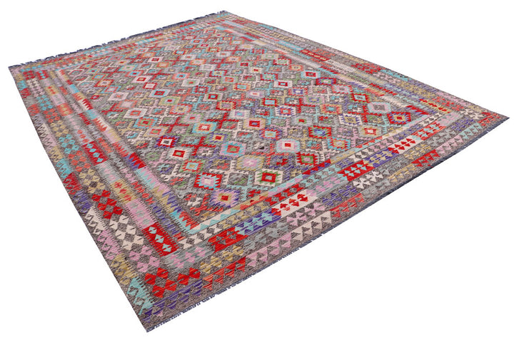 Multi Colored Kilim 8' 8 x 11' 7 - No. 57267 - ALRUG Rug Store