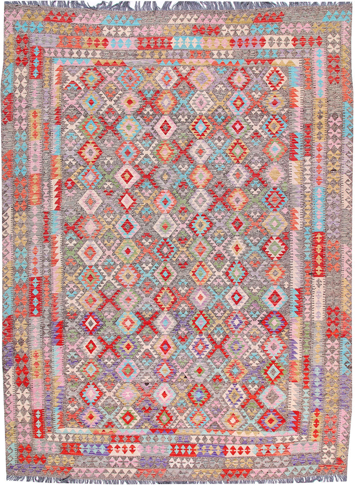 Multi Colored Kilim 8' 8 x 11' 7 - No. 57267 - ALRUG Rug Store