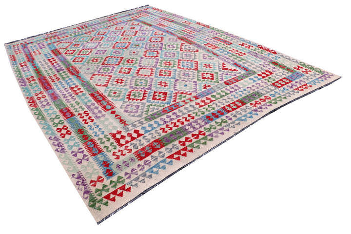 Multi Colored Kilim 8' 4 x 11' 3 - No. 57268 - ALRUG Rug Store