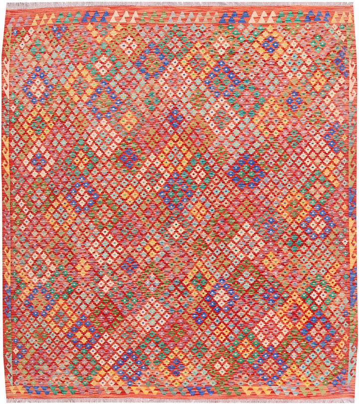 Multi Colored Kilim 8' 5 x 9' 8 - No. 57269 - ALRUG Rug Store