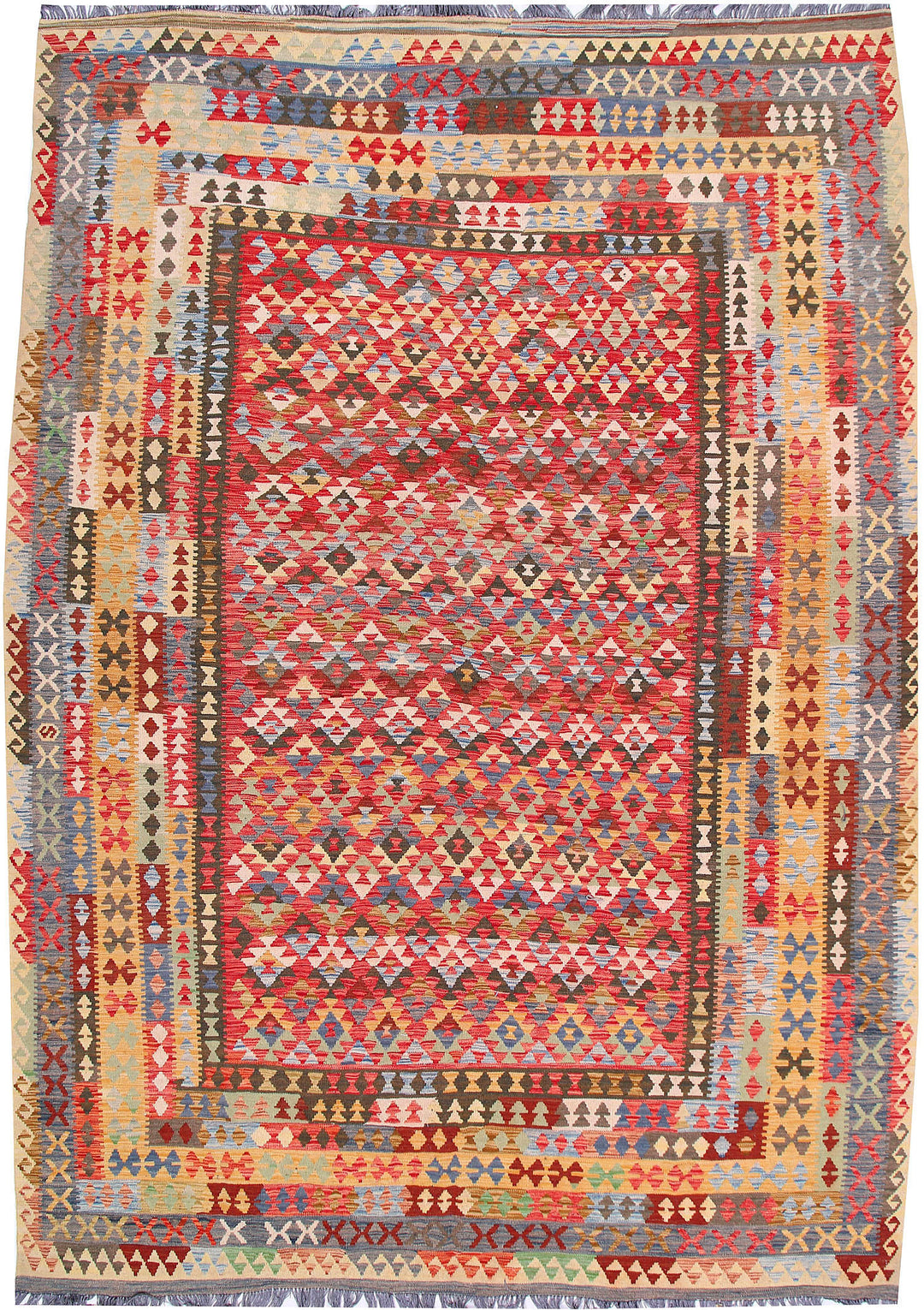 Multi Colored Kilim 8' 6 x 11' 9 - No. 57270 - ALRUG Rug Store