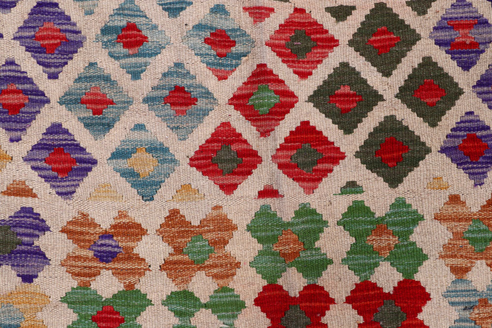 Multi Colored Kilim 7' 10 x 11' 3 - No. 57272 - ALRUG Rug Store