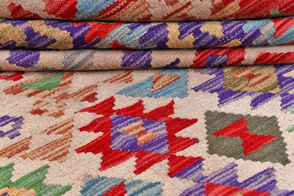 Multi Colored Kilim 7' 10 x 11' 3 - No. 57272 - ALRUG Rug Store