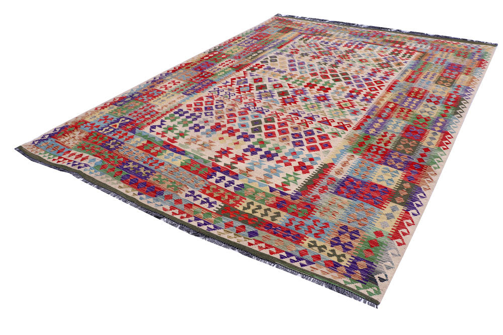 Multi Colored Kilim 7' 10 x 11' 3 - No. 57272 - ALRUG Rug Store