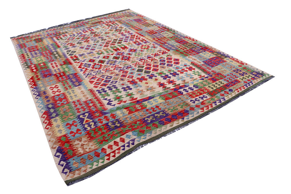 Multi Colored Kilim 7' 10 x 11' 3 - No. 57272 - ALRUG Rug Store