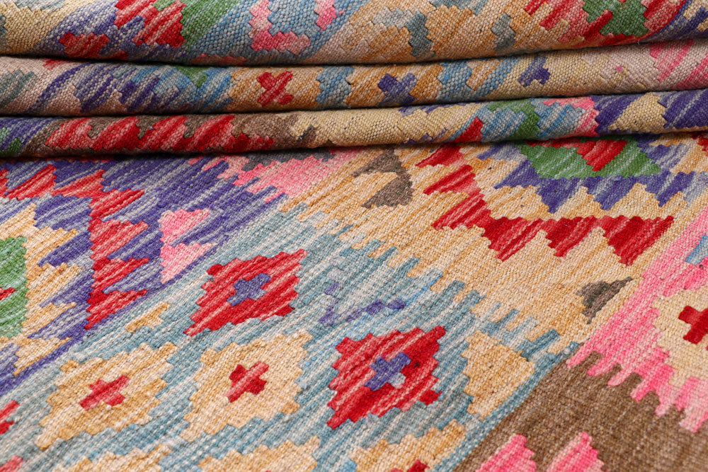 Multi Colored Kilim 8' 2 x 11' 9 - No. 57273 - ALRUG Rug Store