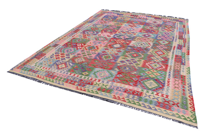 Multi Colored Kilim 8' 2 x 11' 9 - No. 57273 - ALRUG Rug Store