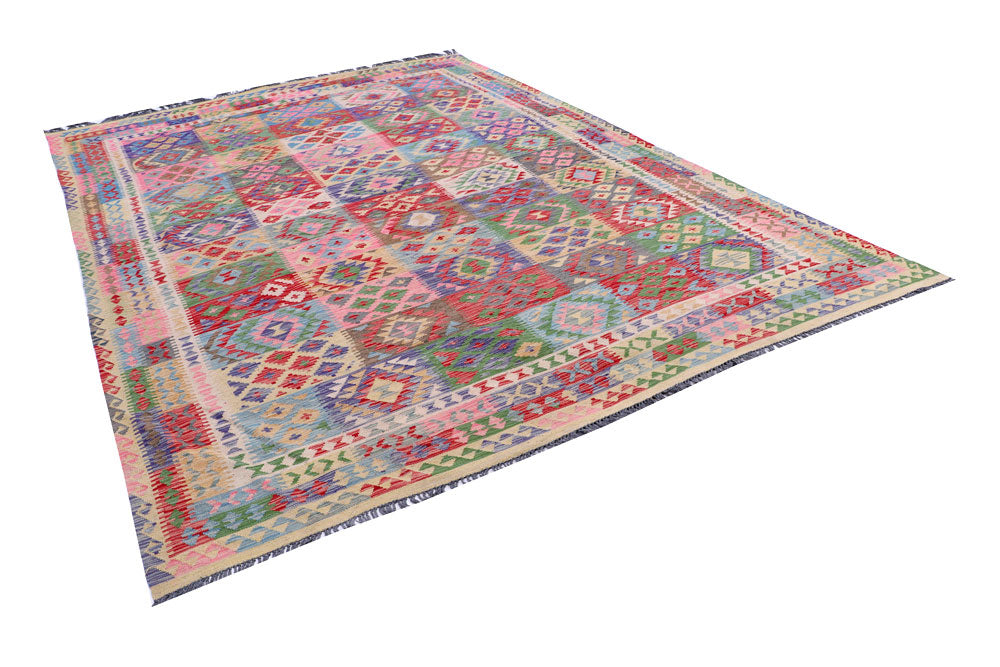 Multi Colored Kilim 8' 2 x 11' 9 - No. 57273 - ALRUG Rug Store