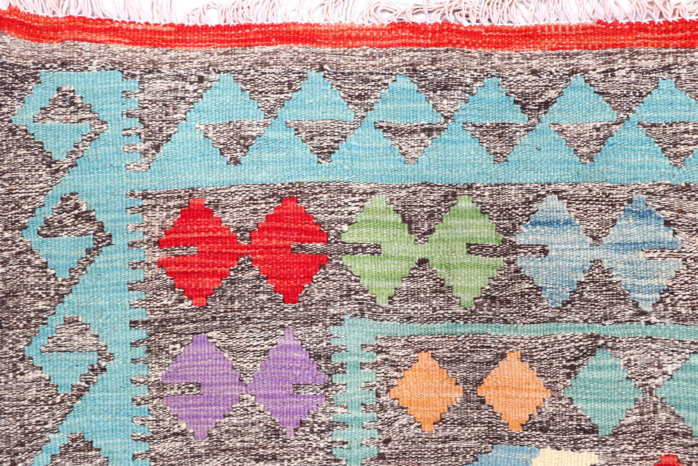 Multi Colored Kilim 5' 7 x 7' 7 - No. 57274 - ALRUG Rug Store