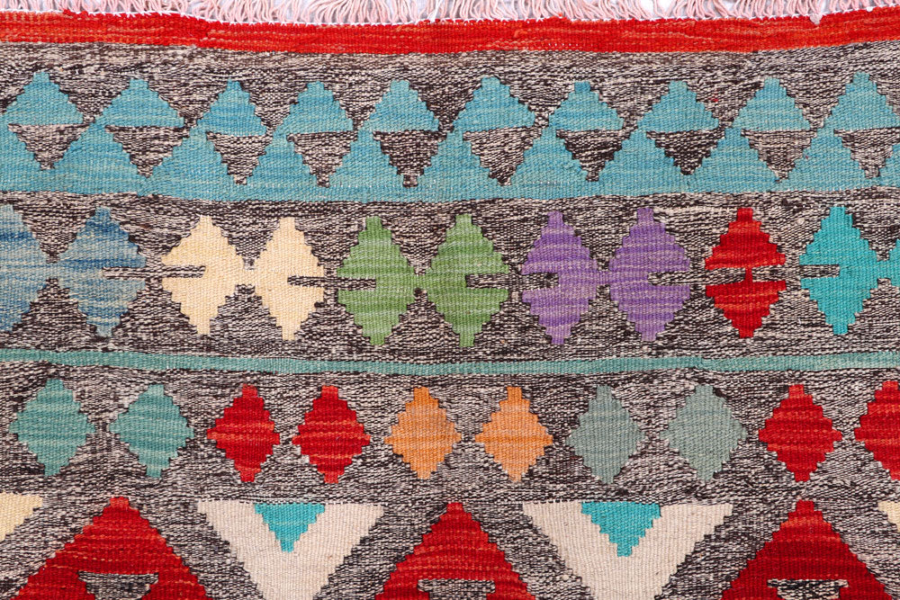 Multi Colored Kilim 5' 7 x 7' 7 - No. 57274 - ALRUG Rug Store