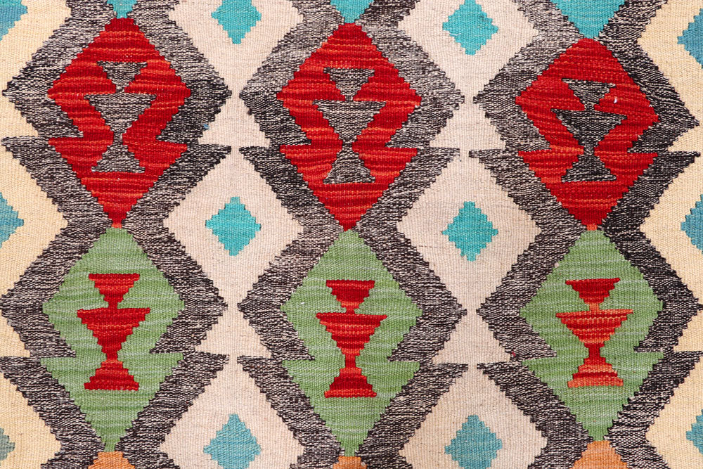 Multi Colored Kilim 5' 7 x 7' 7 - No. 57274 - ALRUG Rug Store