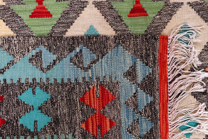 Multi Colored Kilim 5' 7 x 7' 7 - No. 57274 - ALRUG Rug Store