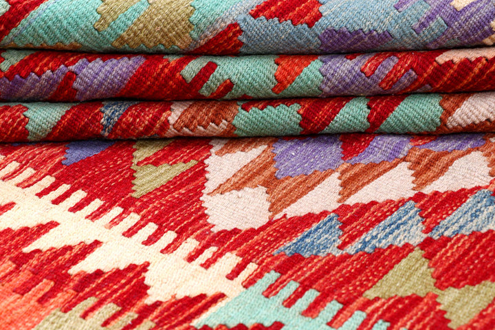 Multi Colored Kilim 5' 2 x 7' 10 - No. 57277 - ALRUG Rug Store