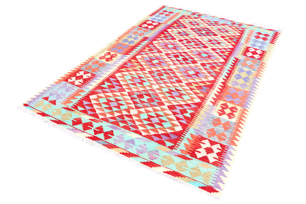 Multi Colored Kilim 5' 2 x 7' 10 - No. 57277 - ALRUG Rug Store