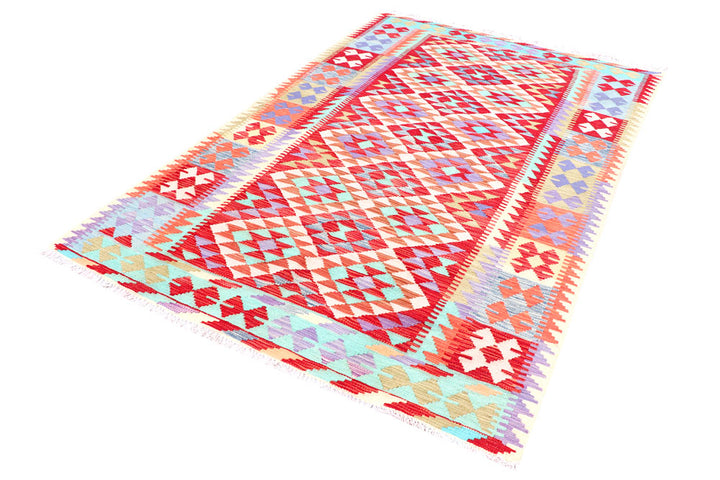 Multi Colored Kilim 5' 2 x 7' 10 - No. 57277 - ALRUG Rug Store