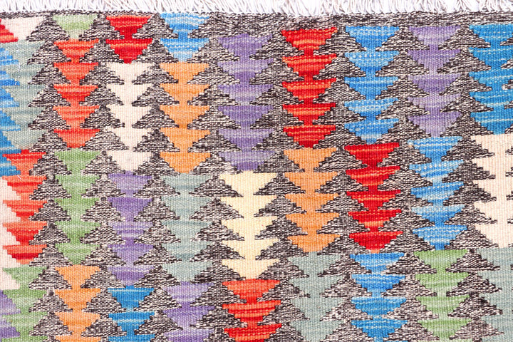 Multi Colored Kilim 5' 10 x 7' 4 - No. 57278 - ALRUG Rug Store