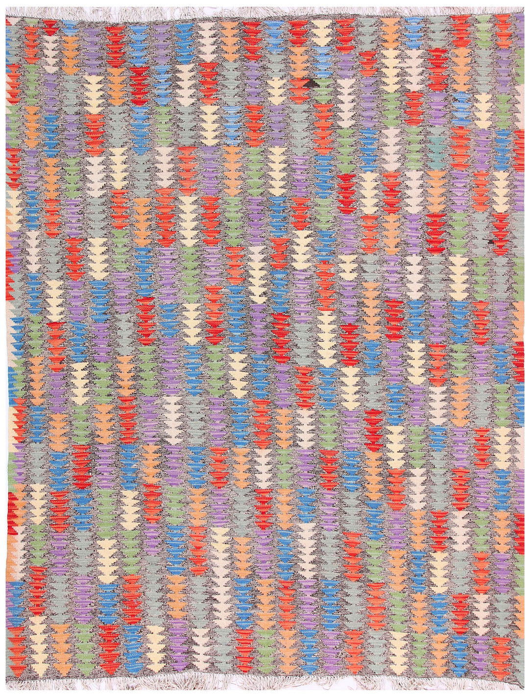 Multi Colored Kilim 5' 10 x 7' 4 - No. 57278 - ALRUG Rug Store
