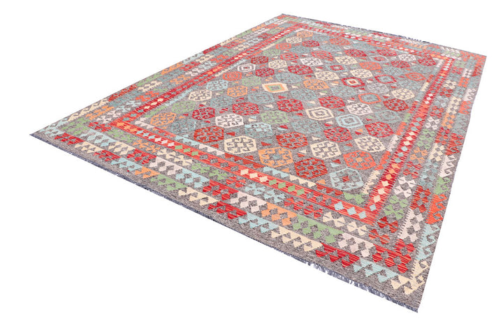 Multi Colored Kilim 8' 1 x 11' 1 - No. 57279 - ALRUG Rug Store