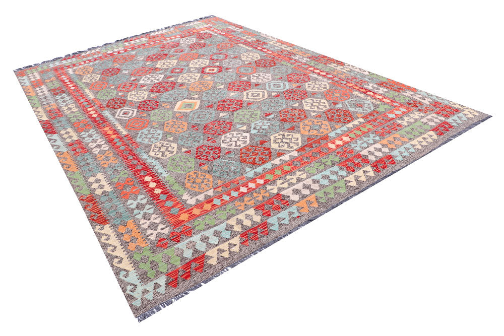 Multi Colored Kilim 8' 1 x 11' 1 - No. 57279 - ALRUG Rug Store