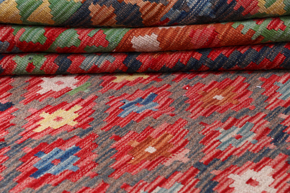 Multi Colored Kilim 8' 4 x 11' 3 - No. 57280 - ALRUG Rug Store