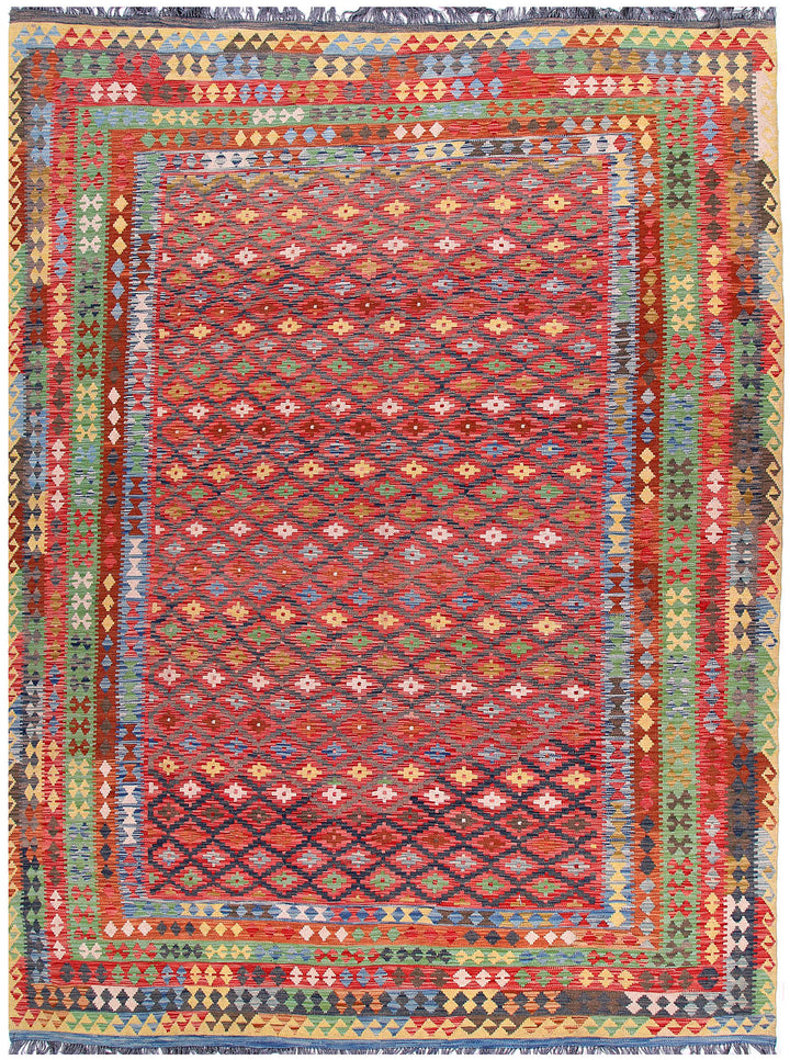 Multi Colored Kilim 8' 4 x 11' 3 - No. 57280 - ALRUG Rug Store