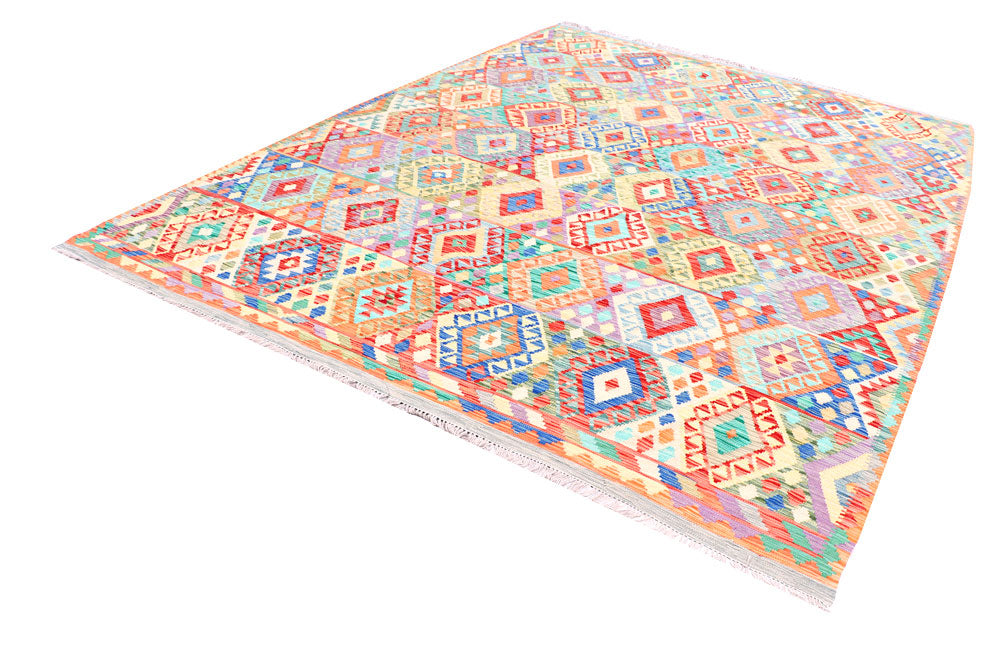 Multi Colored Kilim 8' 5 x 11' 2 - No. 57281 - ALRUG Rug Store