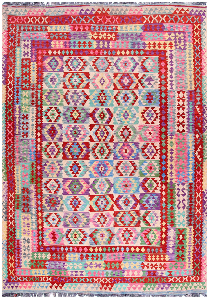 Multi Colored Kilim 8' 3 x 11' 8 - No. 57282 - ALRUG Rug Store