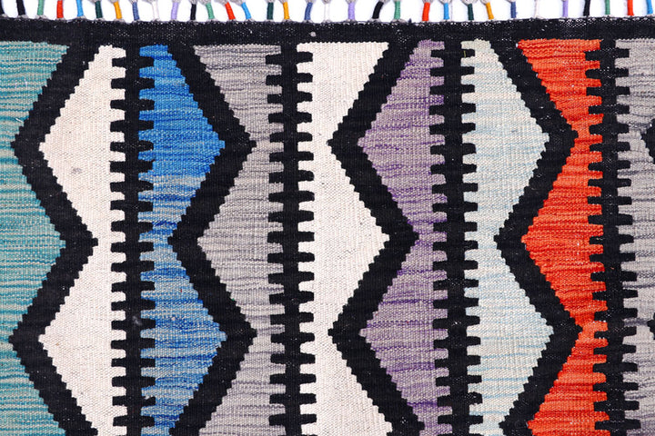 Multi Colored Kilim 8' 10 x 11' 1 - No. 57283 - ALRUG Rug Store