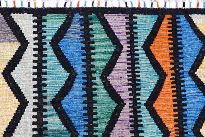 Multi Colored Kilim 8' 10 x 11' 1 - No. 57283 - ALRUG Rug Store