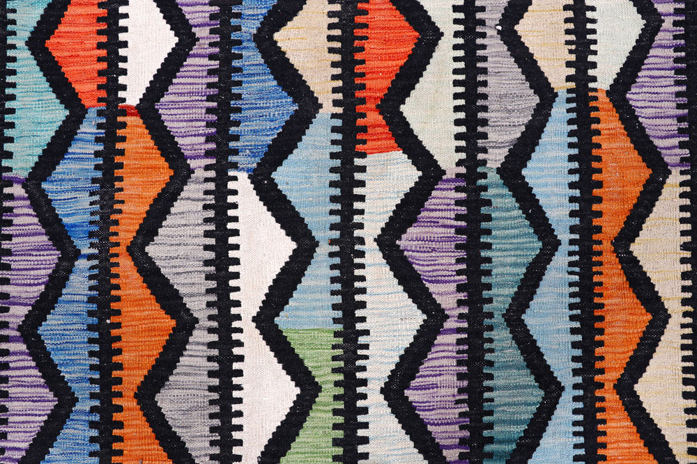 Multi Colored Kilim 8' 10 x 11' 1 - No. 57283 - ALRUG Rug Store