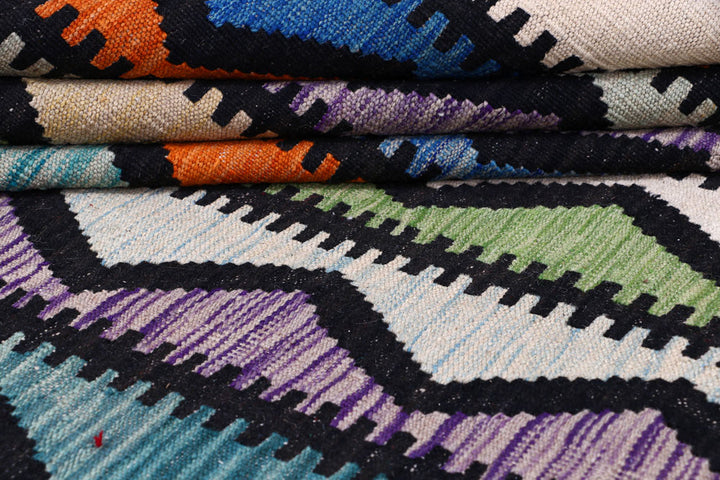 Multi Colored Kilim 8' 10 x 11' 1 - No. 57283 - ALRUG Rug Store