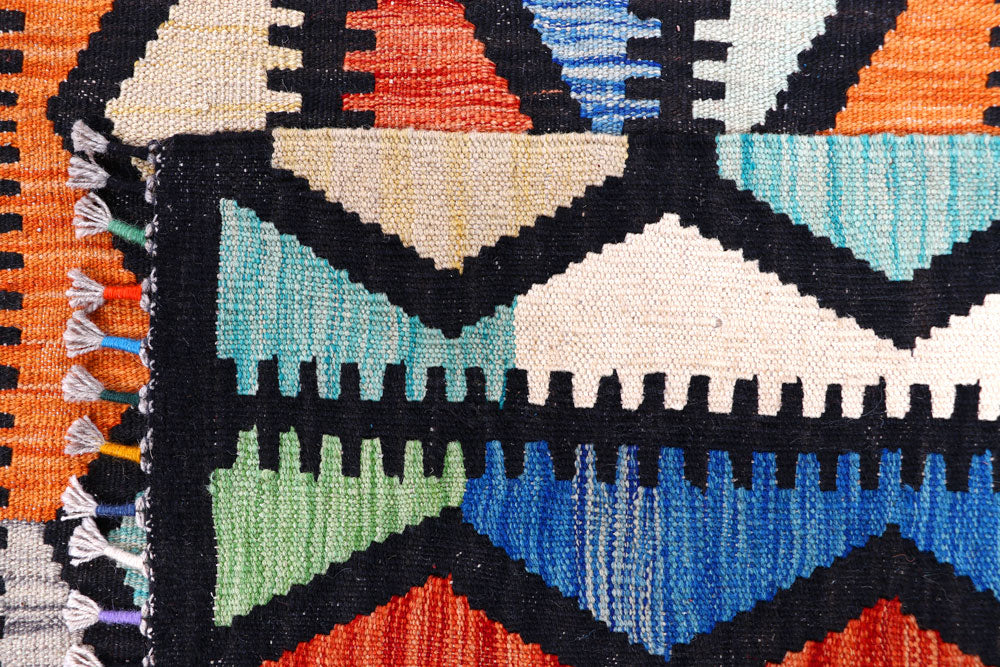 Multi Colored Kilim 8' 10 x 11' 1 - No. 57283 - ALRUG Rug Store