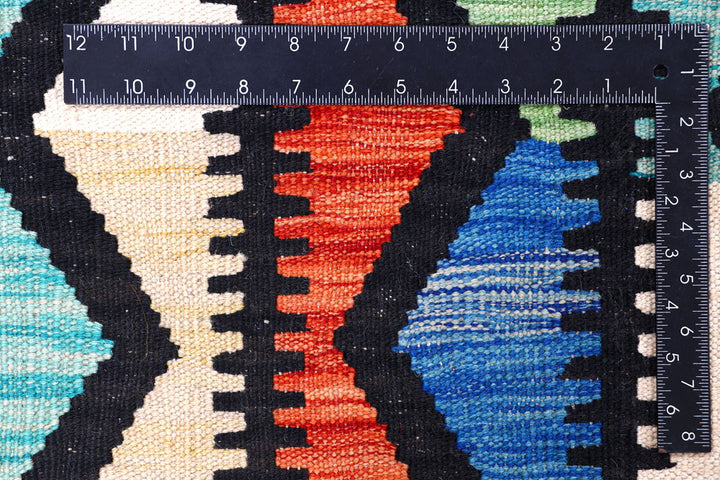 Multi Colored Kilim 8' 10 x 11' 1 - No. 57283 - ALRUG Rug Store