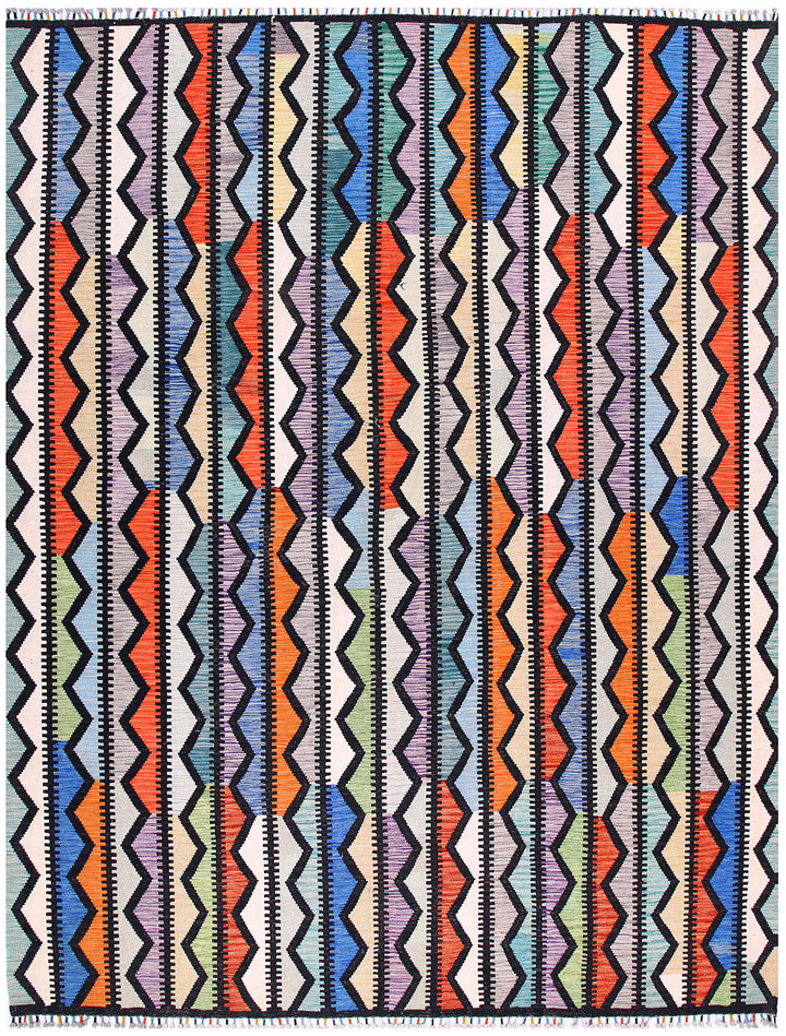Multi Colored Kilim 8' 10 x 11' 1 - No. 57283 - ALRUG Rug Store