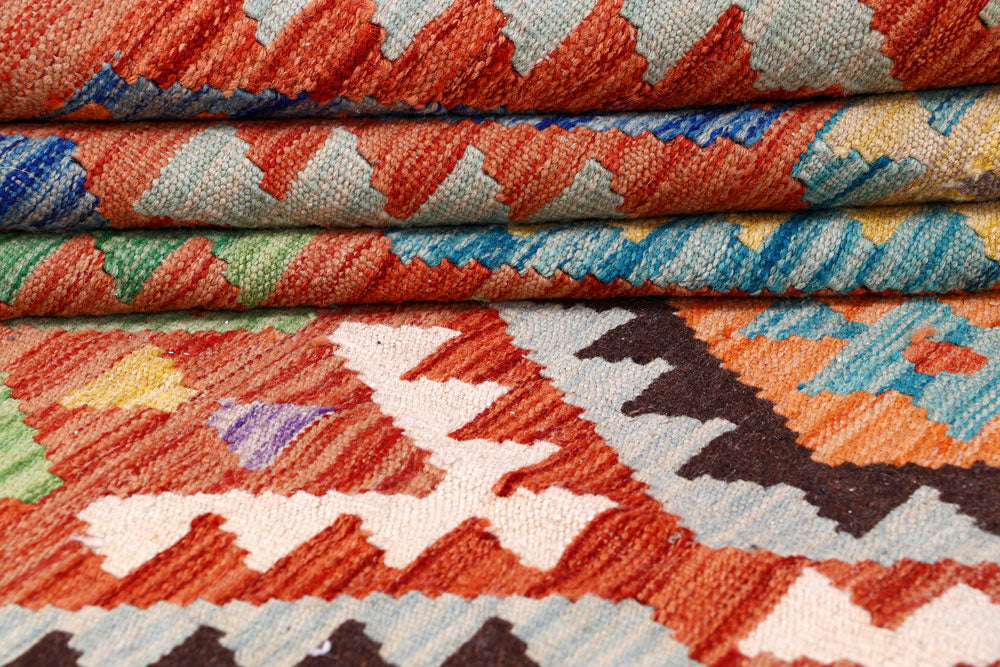 Multi Colored Kilim 8' 4 x 11' 2 - No. 57284 - ALRUG Rug Store