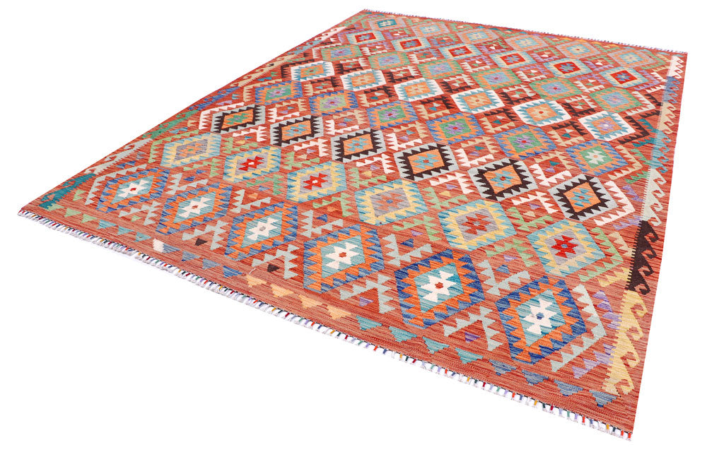 Multi Colored Kilim 8' 4 x 11' 2 - No. 57284 - ALRUG Rug Store