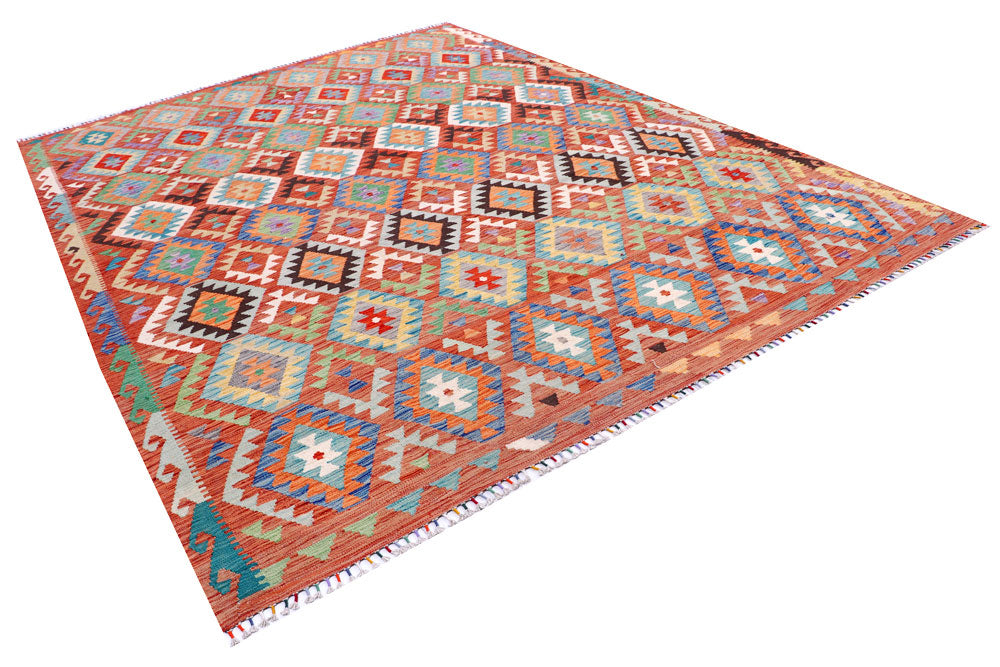 Multi Colored Kilim 8' 4 x 11' 2 - No. 57284 - ALRUG Rug Store
