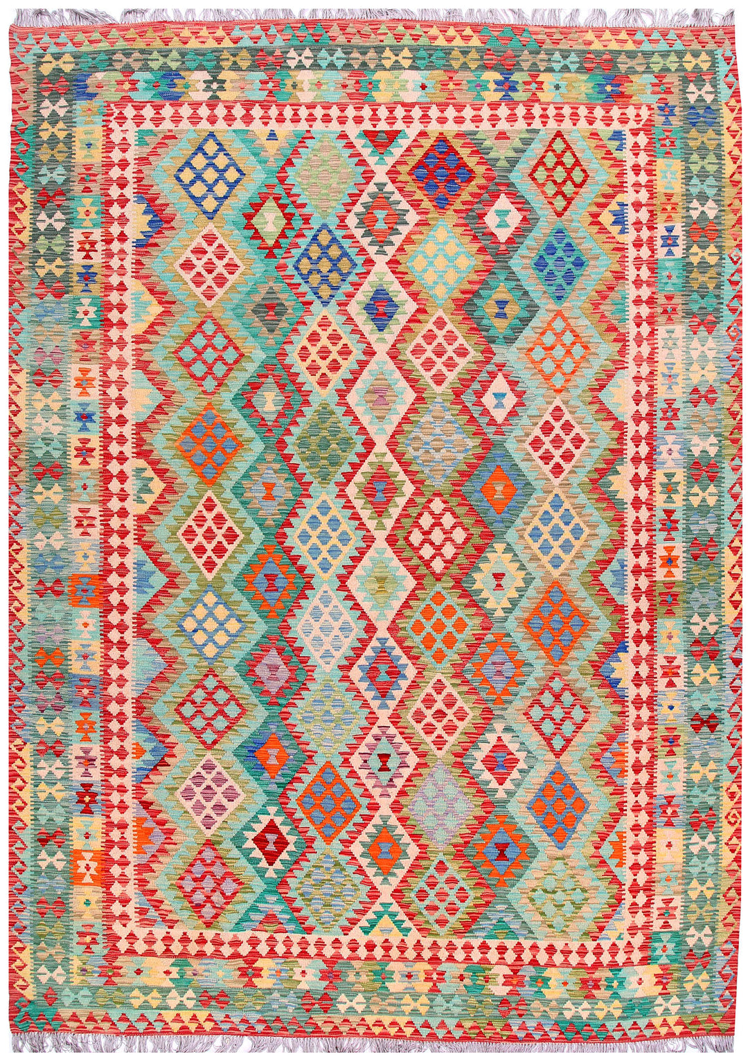 Multi Colored Kilim 8' 5 x 11' 8 - No. 57285 - ALRUG Rug Store