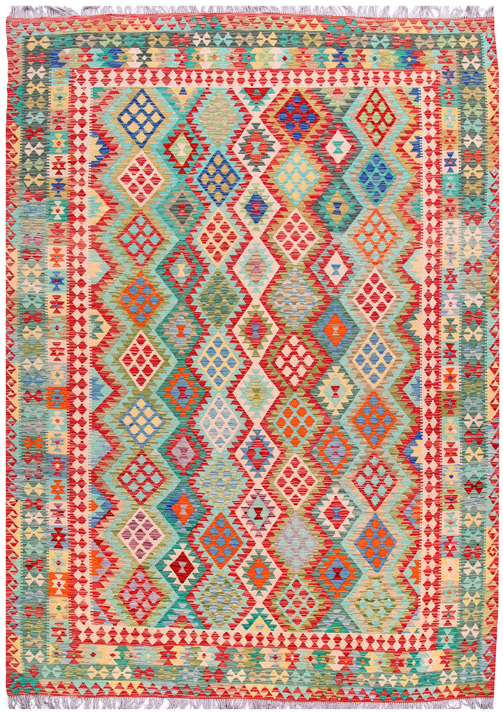 Multi Colored Kilim 8' 5 x 11' 8 - No. 57285 - ALRUG Rug Store