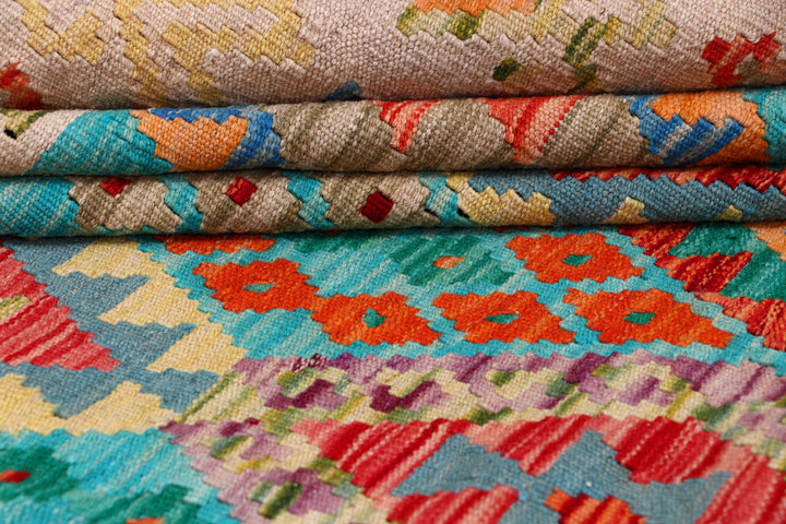 Multi Colored Kilim 9' 3 x 12' - No. 57286 - ALRUG Rug Store