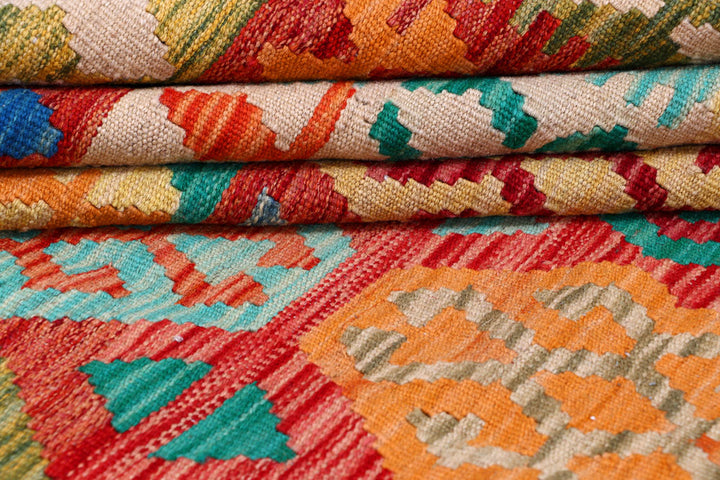 Multi Colored Kilim 8' 5 x 11' 7 - No. 57287 - ALRUG Rug Store