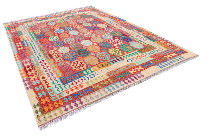 Multi Colored Kilim 8' 5 x 11' 7 - No. 57287 - ALRUG Rug Store